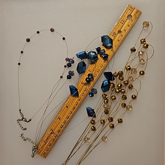 Lot of 7 statement necklaces crystals beads rhinestones all wearable bag#4 - Picture 2 of 13